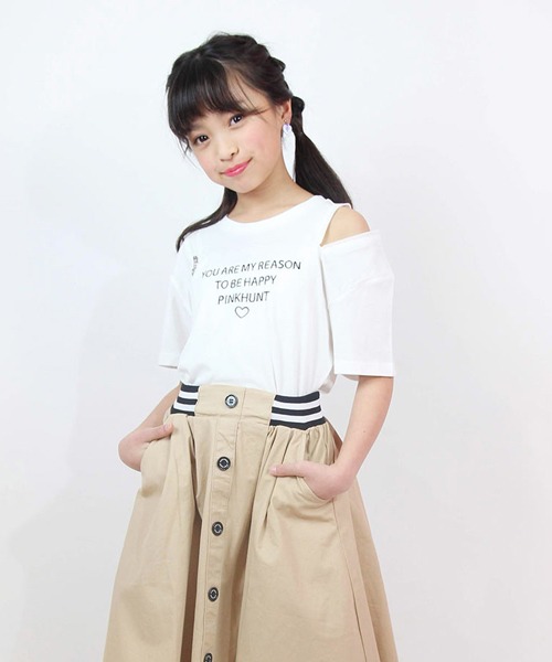 特価品コーナー☆ PINKHUNTPINKHUNT ピンクハント ランキングTOP5 肩ジップ開きTシャツ 3551K
