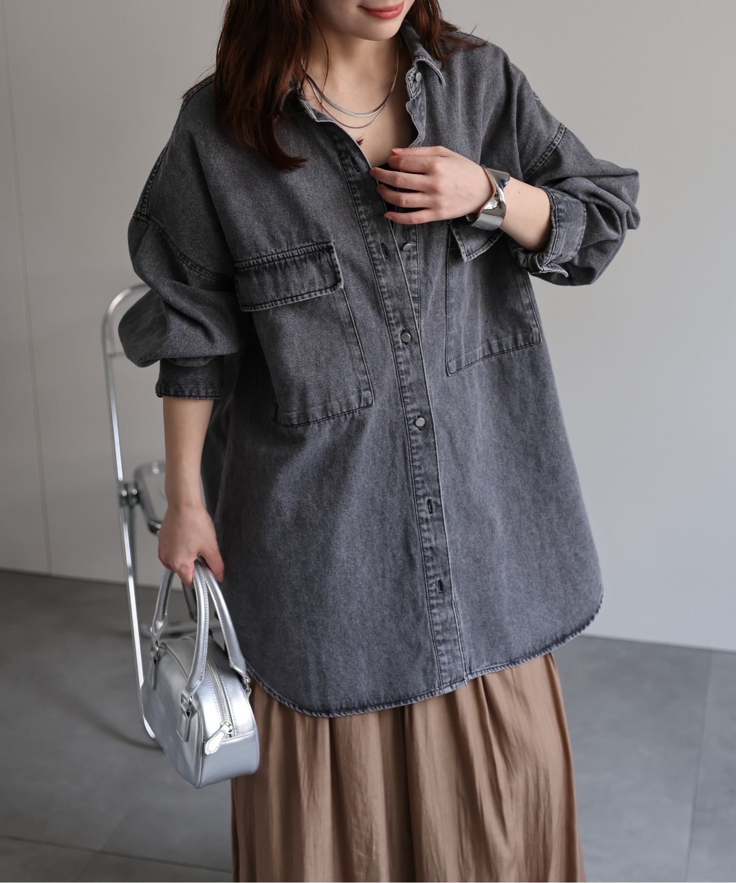 model:156㎝　着用サイズ:FREE