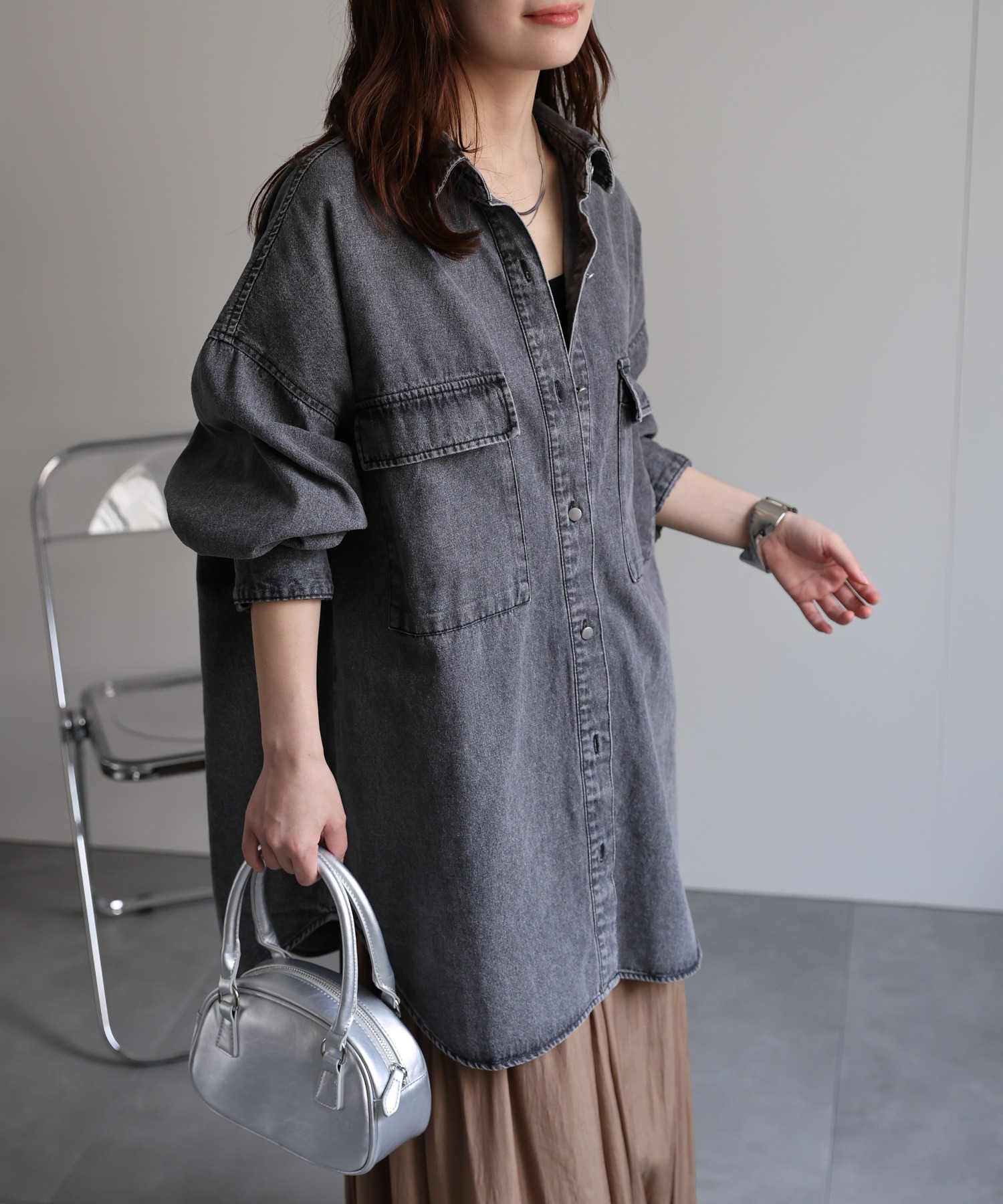 model:156㎝　着用サイズ:FREE