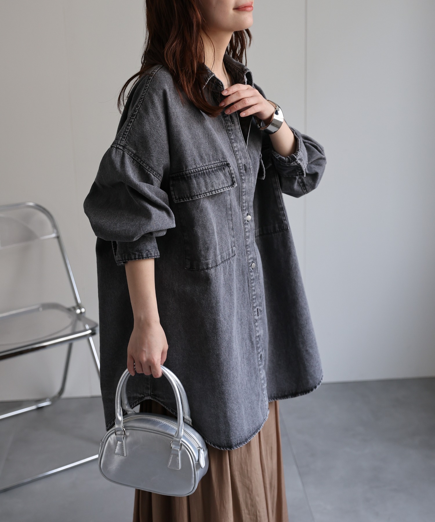 model:156㎝　着用サイズ:FREE