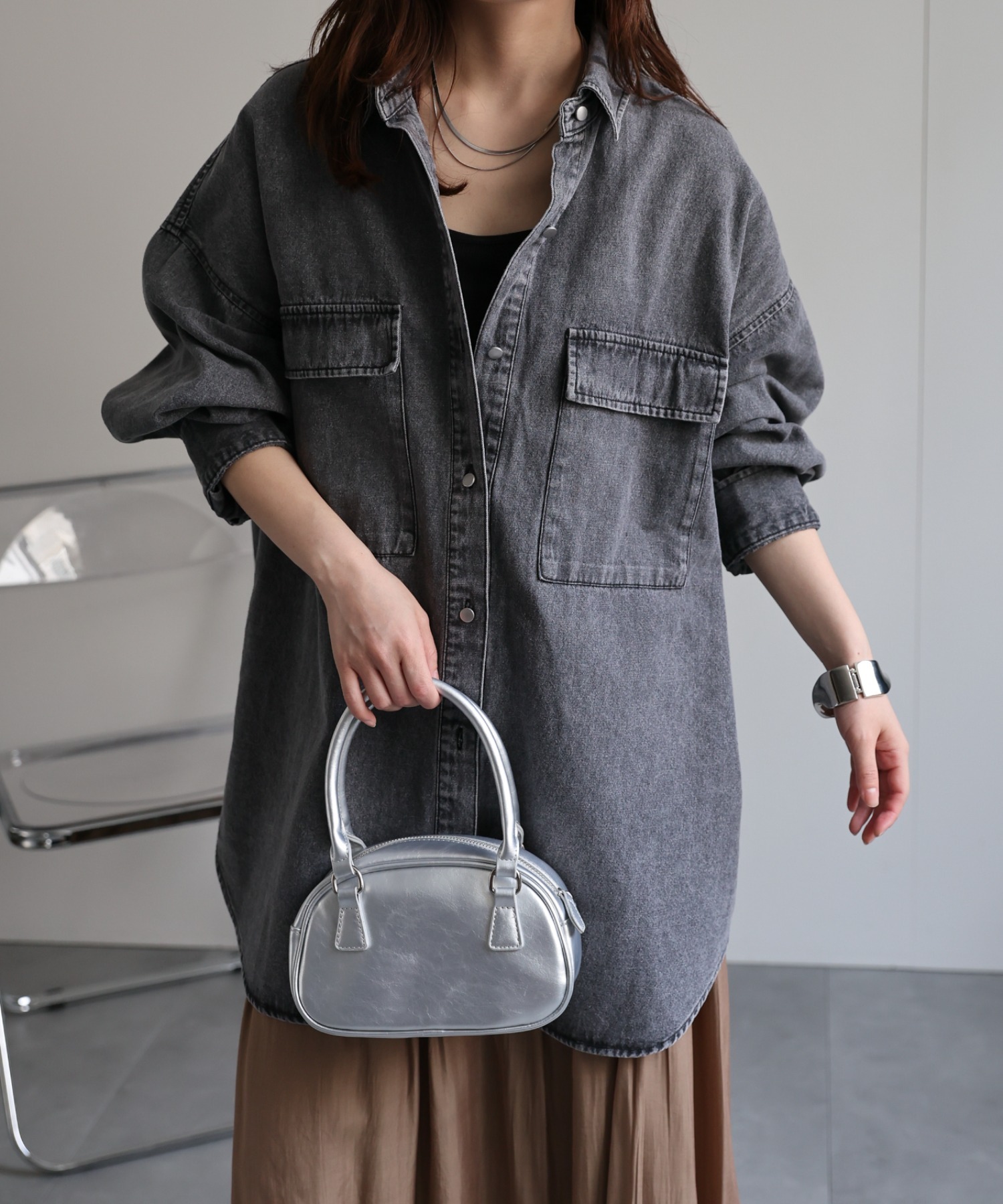 model:156㎝　着用サイズ:FREE