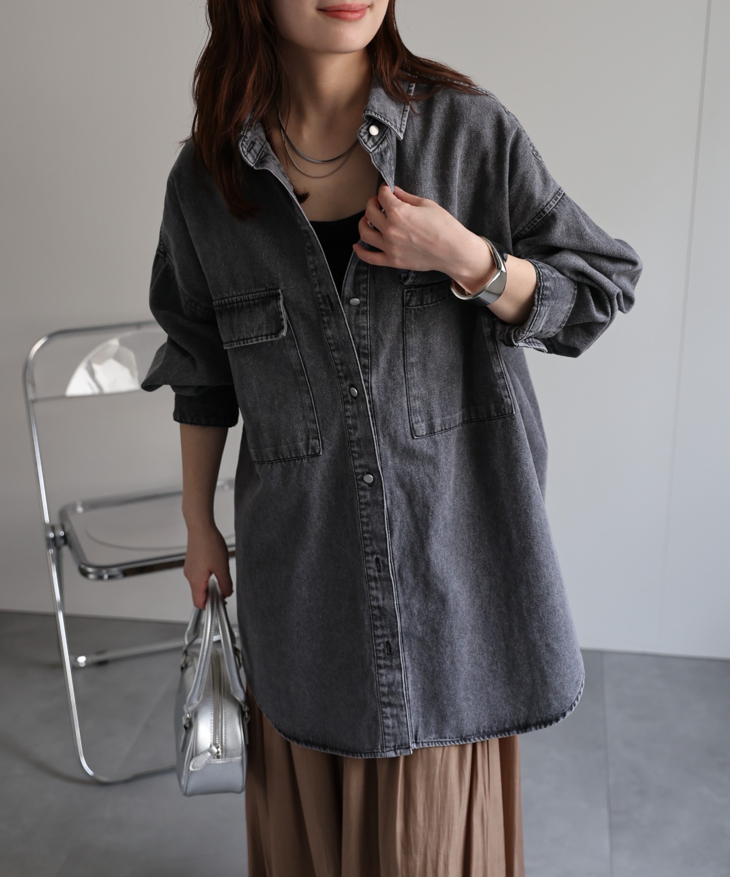 model:156㎝　着用サイズ:FREE