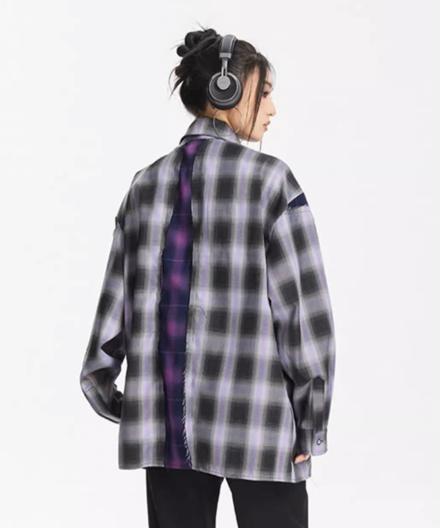 ダメージ チェック シャツ 長袖 ストリート 韓国 メンズ cr7874 ダメージ チェック シャツ 長袖 ストリート 韓国 メンズ cr7874