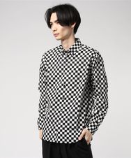 CHECKER FLAG柄 ボタンダウンシャツ