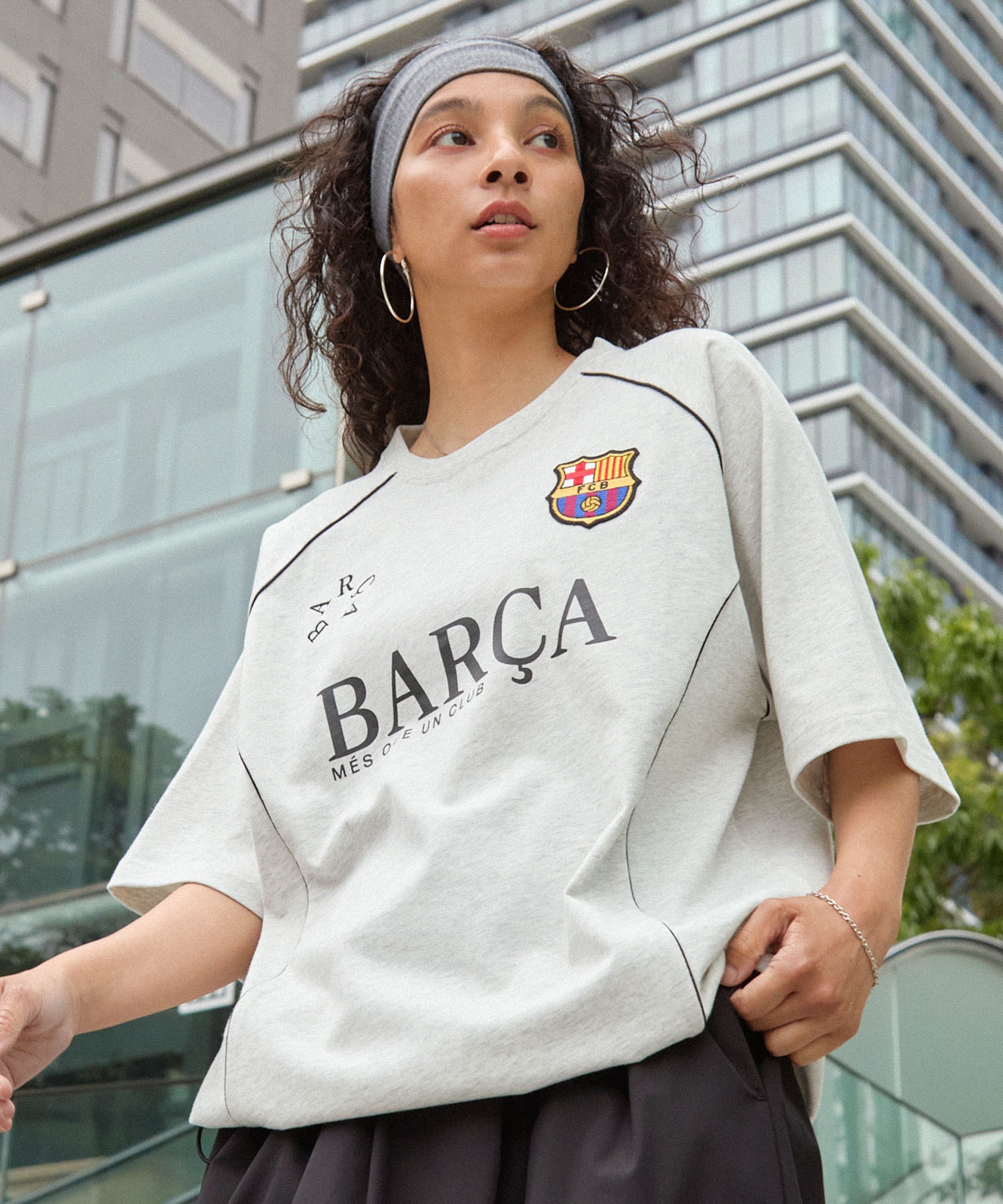 FC BARCELONA/FCバルセロナ】別注ドローコードラグラン袖サッカー