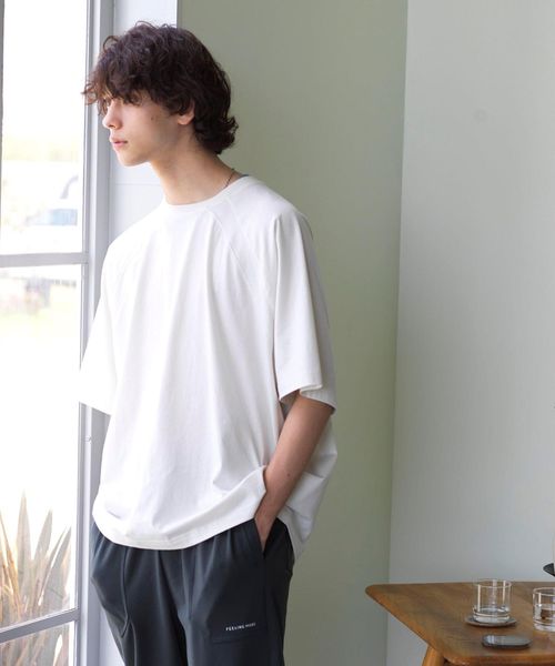 50%OFF coen コーエン メンズ FEELING MADE UVカット バックネック フェイクレイヤード Tシャツ