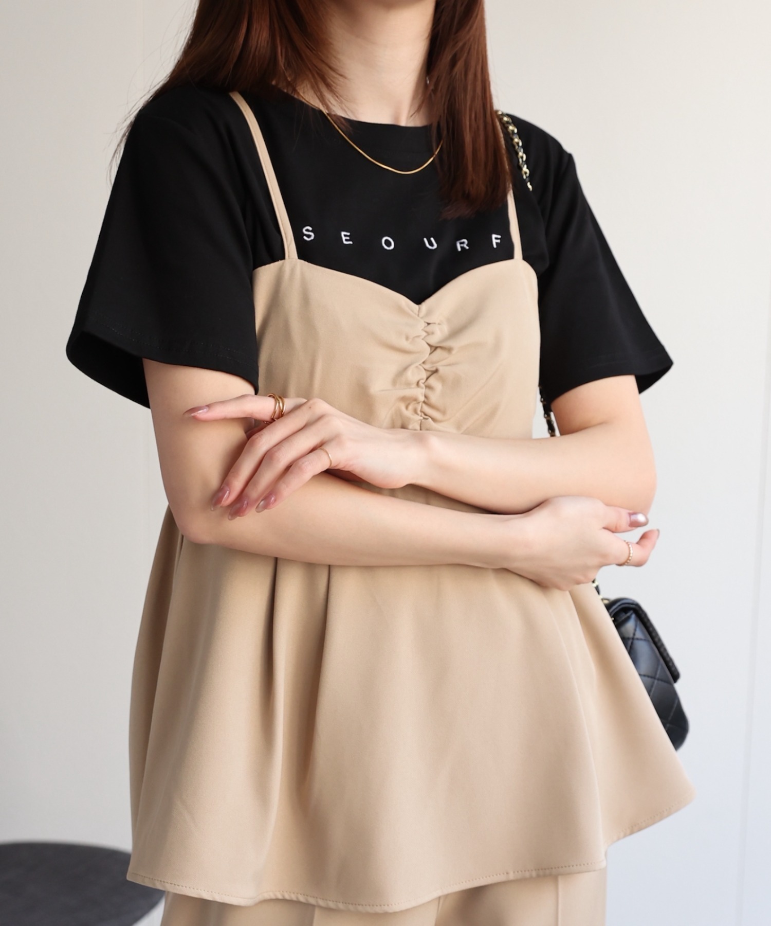 model：162cm 着用サイズ：F