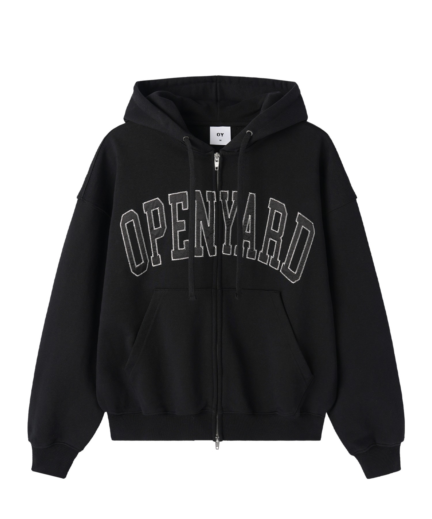 OY/オーワイ』SATIN PATCH HOODIE ZIP UP/サテンパッチジップアップ