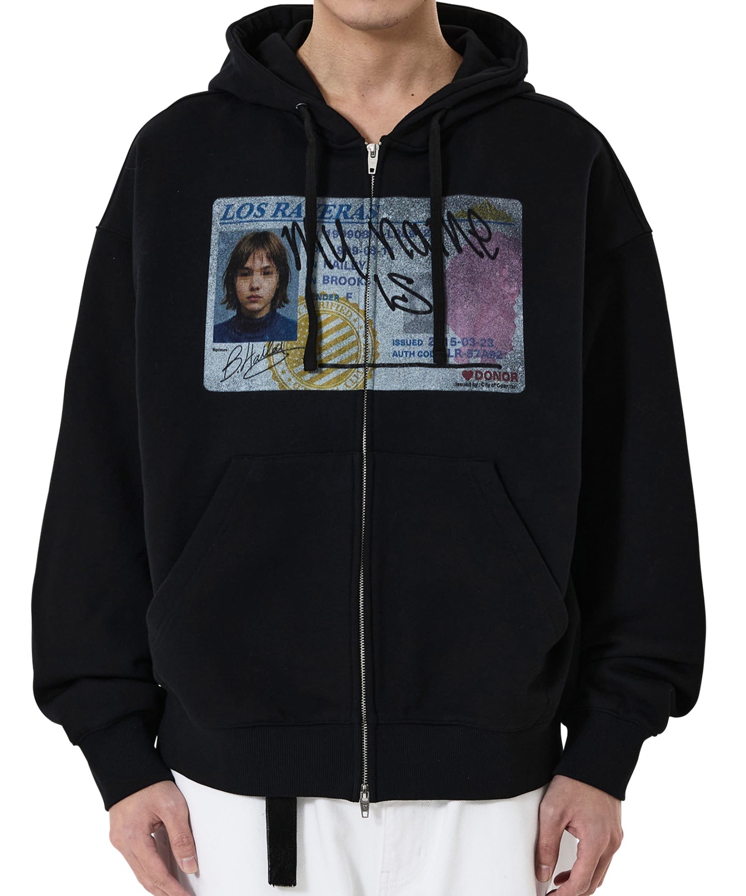 OY/オーワイ』FAKE LICENSE HOODIE ZIP UP/フェイクライセンスジップ