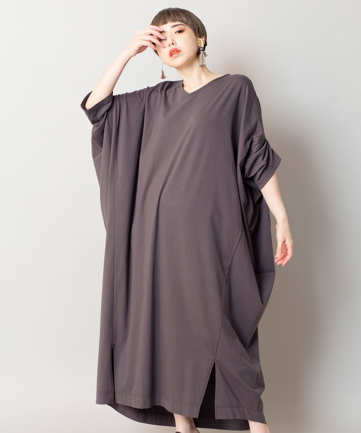 サイドドレープワンピース Reshad Edu Af