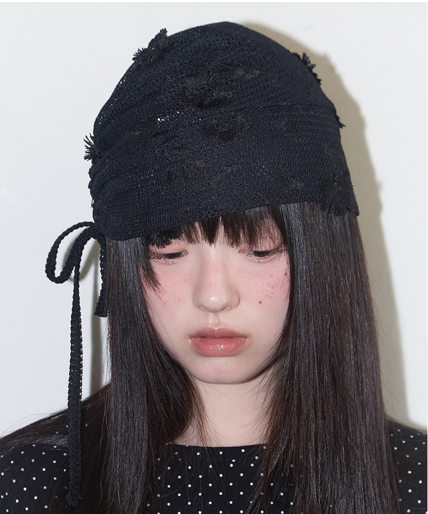 【marie claire】Fur Knit Roll Up Beanie★韓国人気★追跡可能 24AW新作☆大人気【marieclaire】Fur Knit Roll Up Beanie☆2色