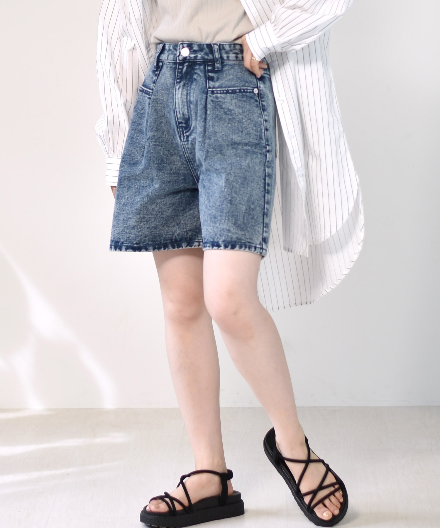 ロールアップショートパンツ Ems Excite Retro Girl Online Store レトロガールオンラインストア