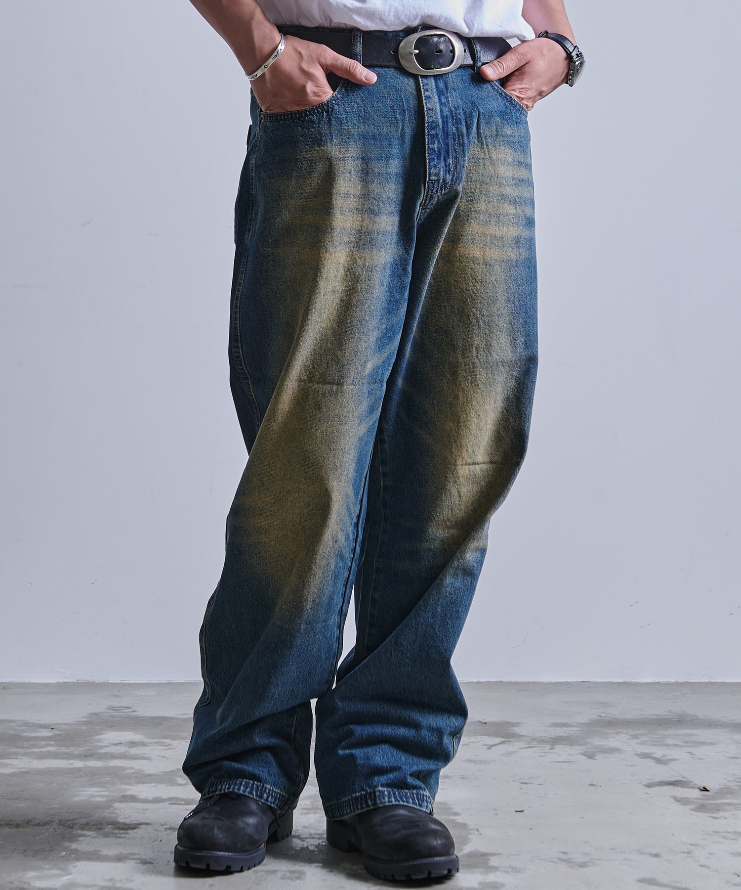 A'GEM/9 × .kom『ARULE/アルール』ビンテージルーズデニムパンツ