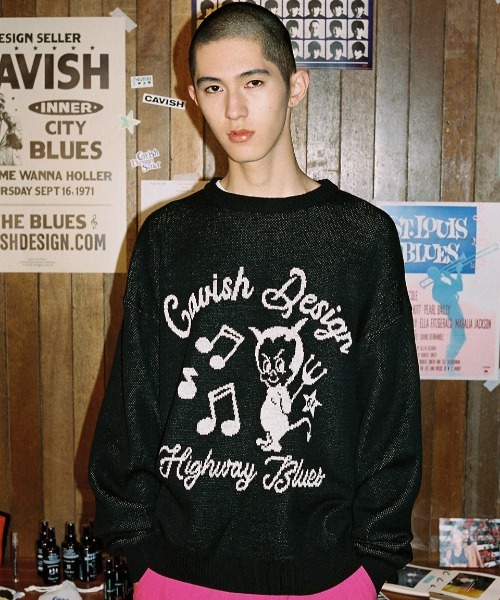 A'GEM/9 × .kom『CAVISH/カビシ』61ROAD KNIT SWEATER/ロードニット