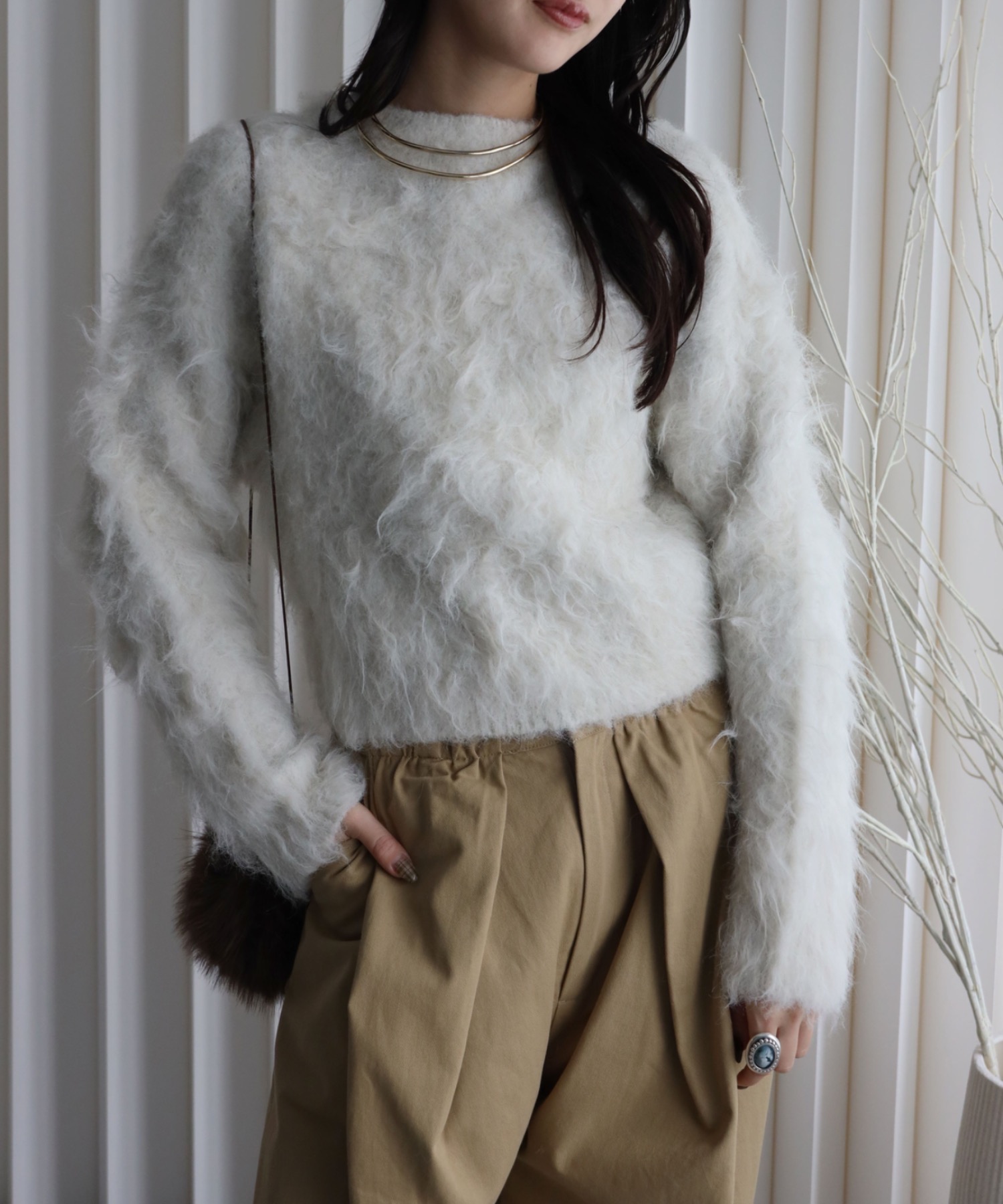 model：164cm. 着用サイズ：FREE