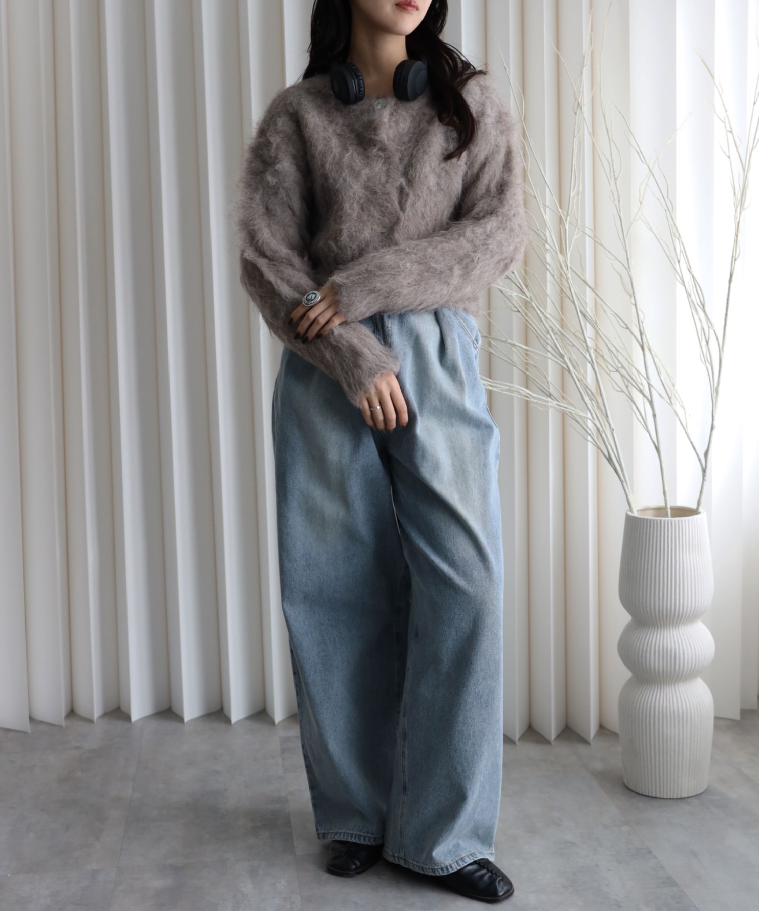 model：164cm. 着用サイズ：FREE