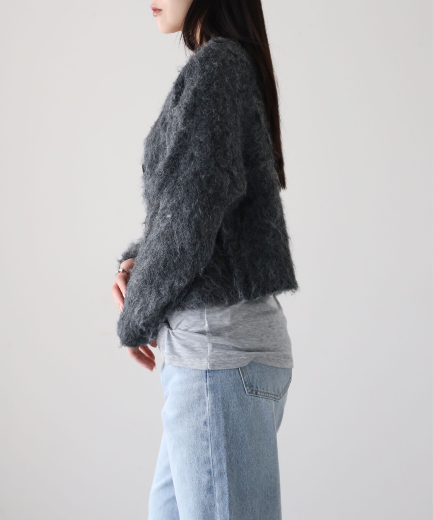 model：164cm. 着用サイズ：FREE