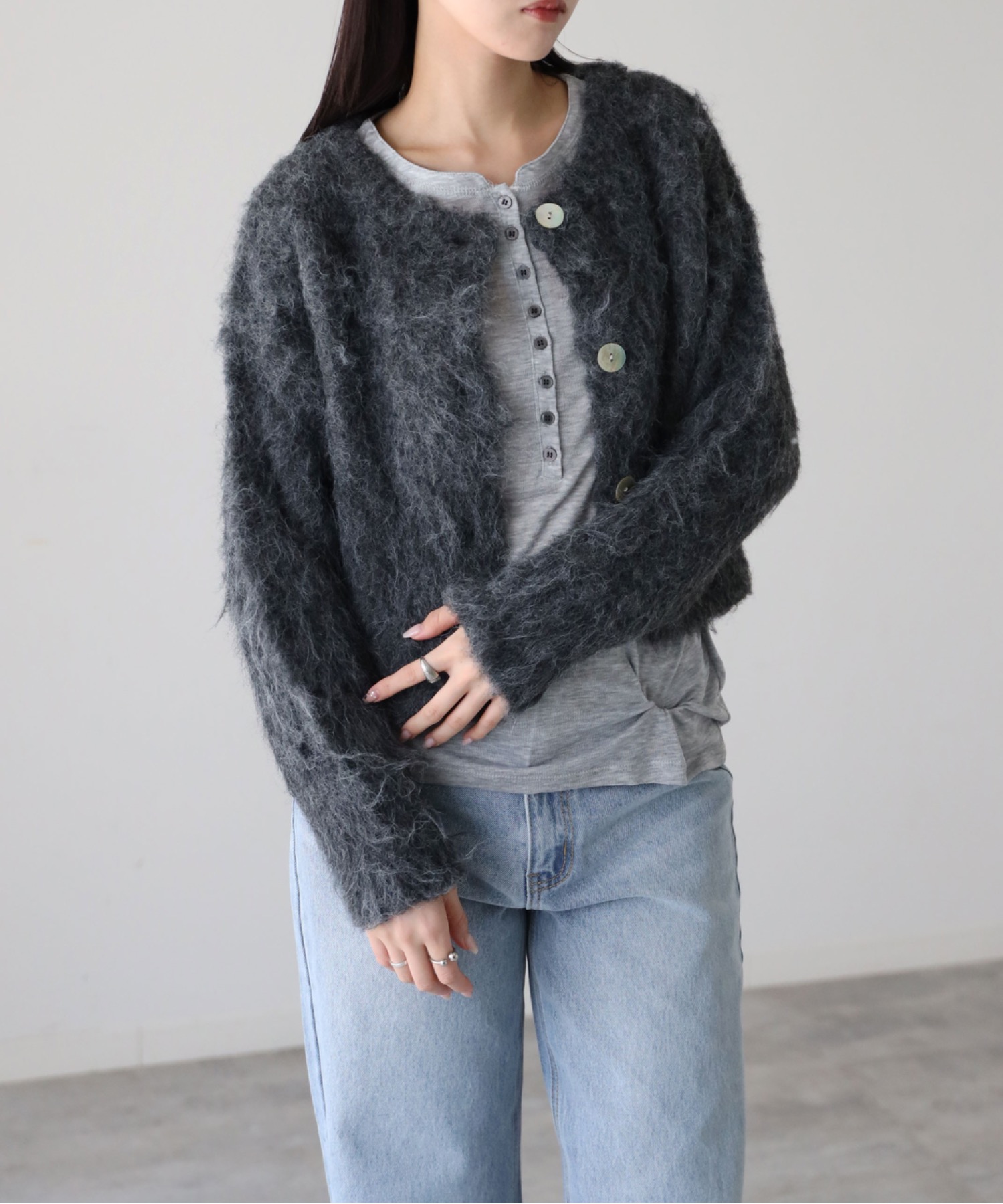 model：164cm. 着用サイズ：FREE