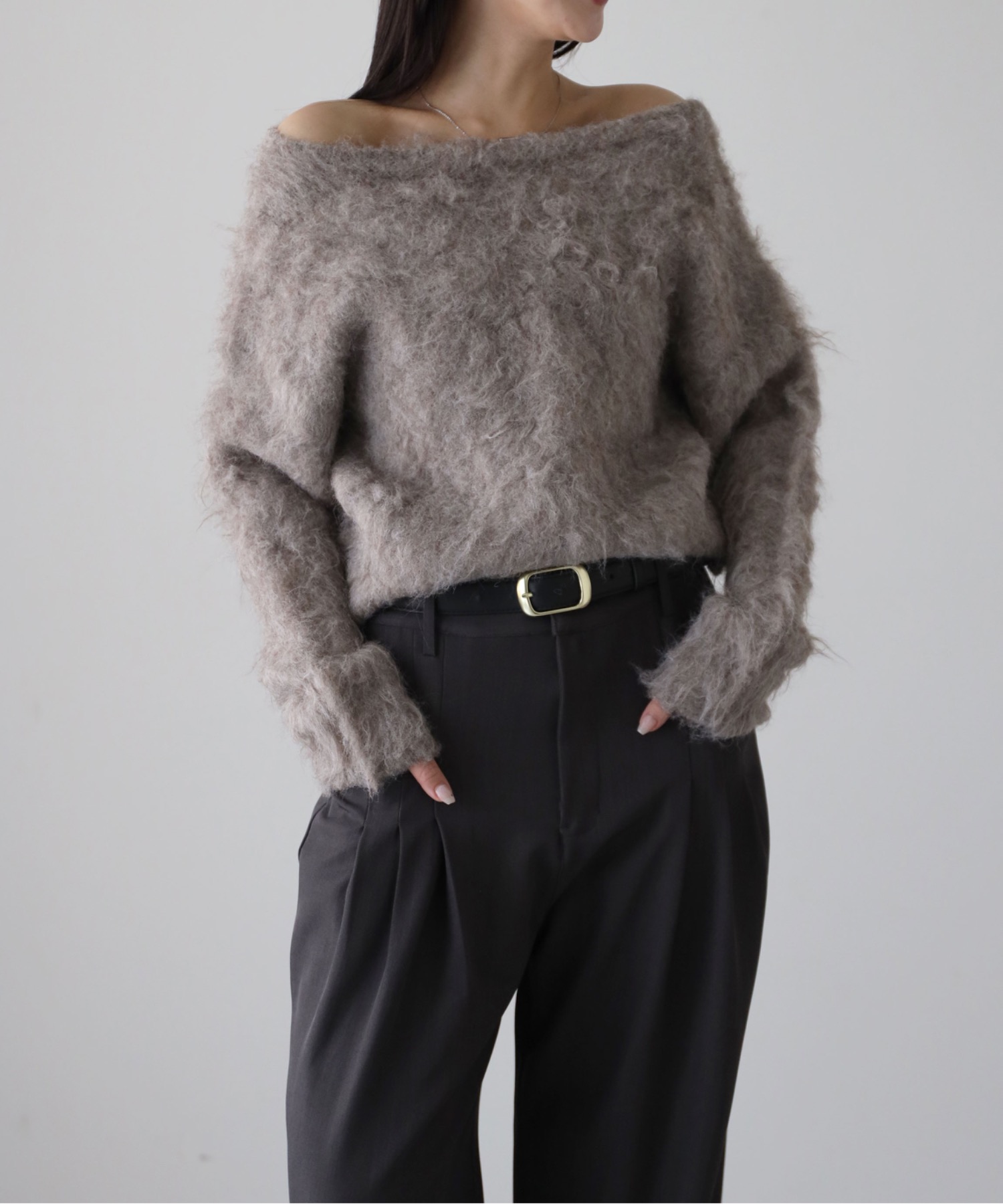 model：164cm. 着用サイズ：FREE