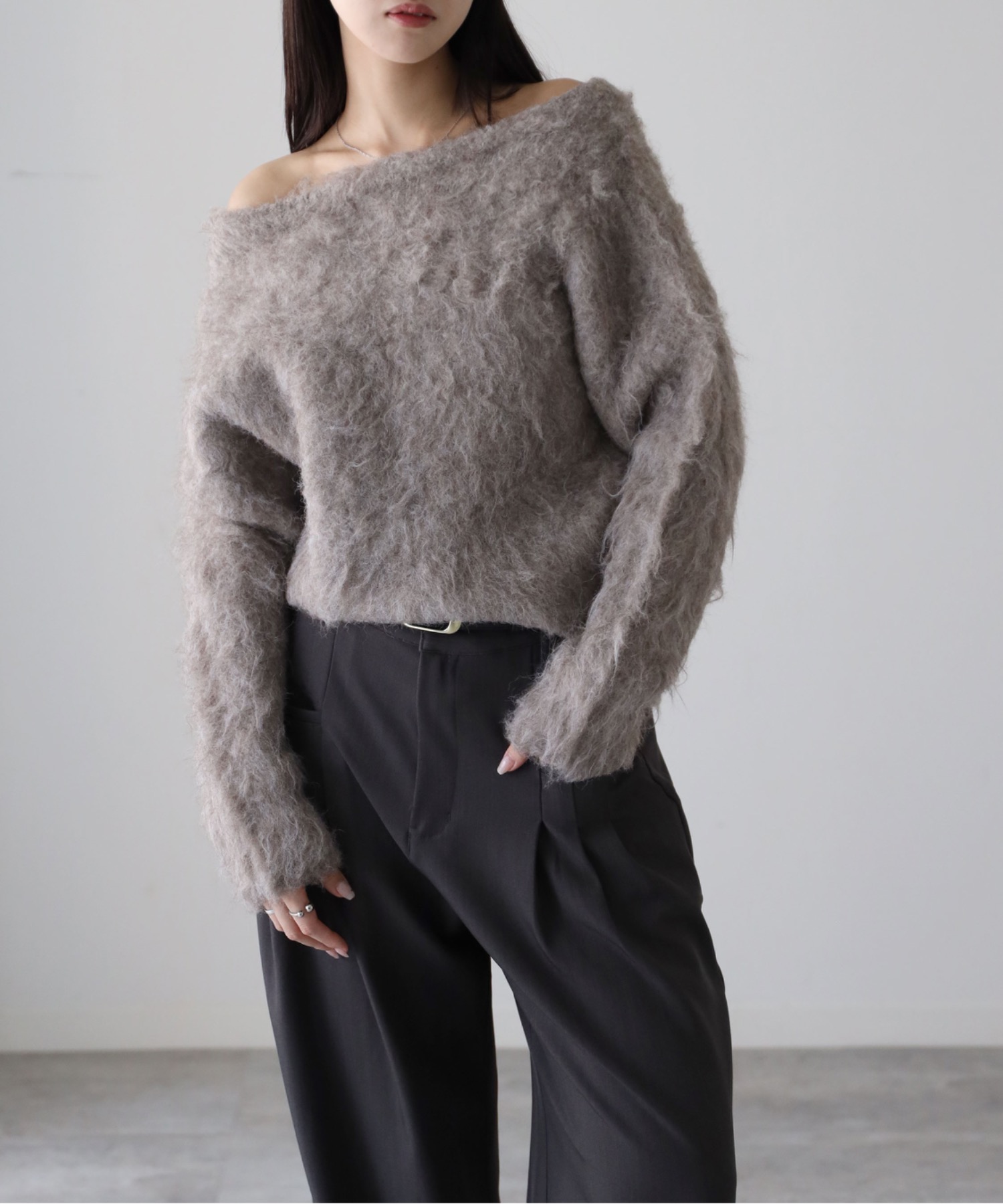 model：164cm. 着用サイズ：FREE
