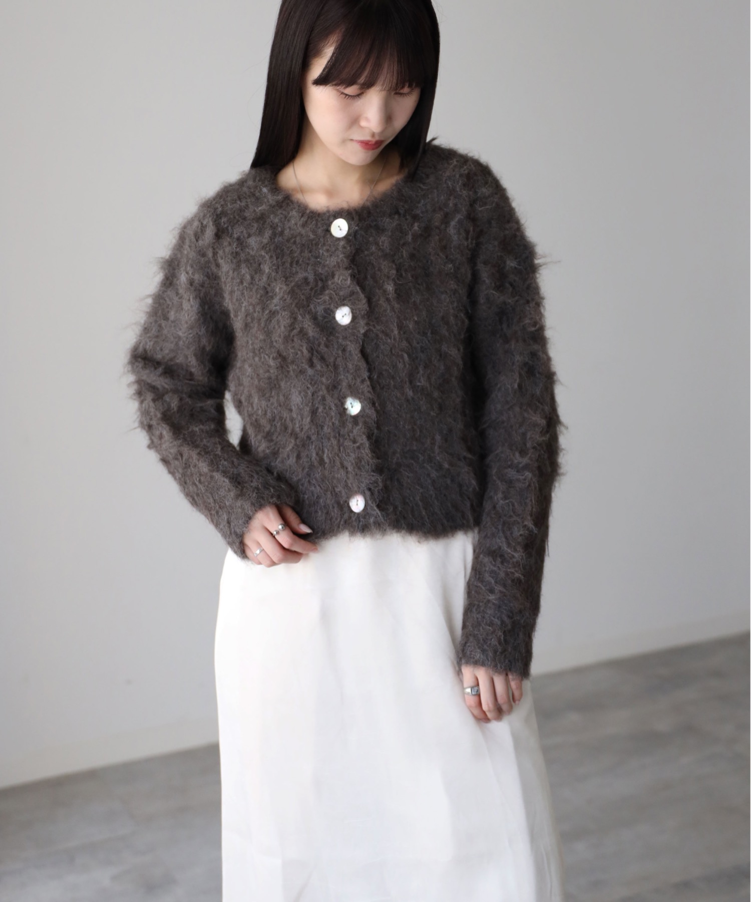 model：164cm. 着用サイズ：FREE