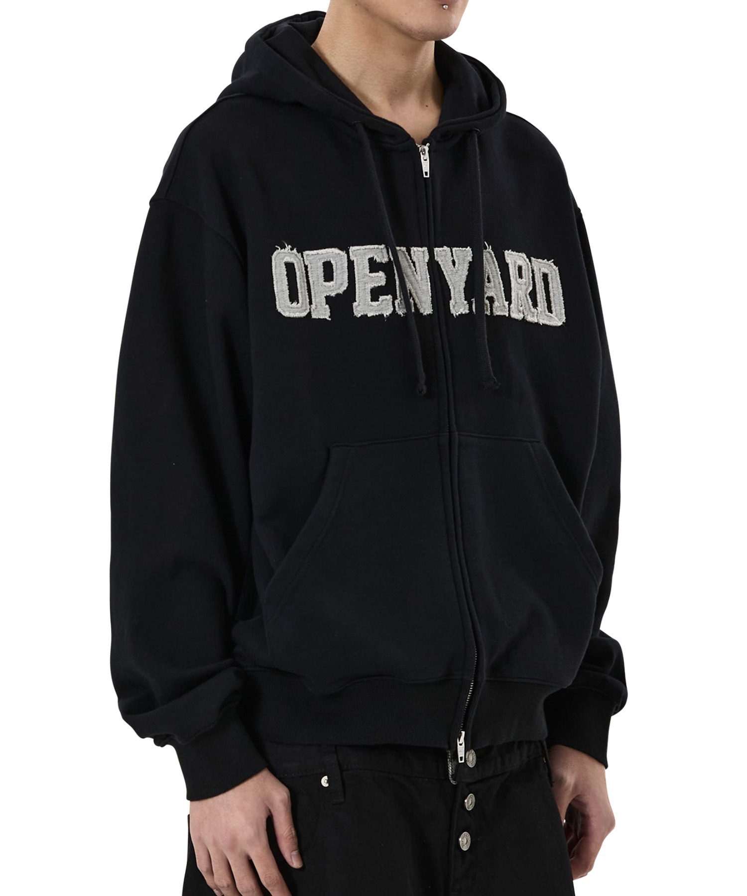 OY/オーワイ』RAW PATCH HOODIE ZIP UP/ローパッチジップアップ