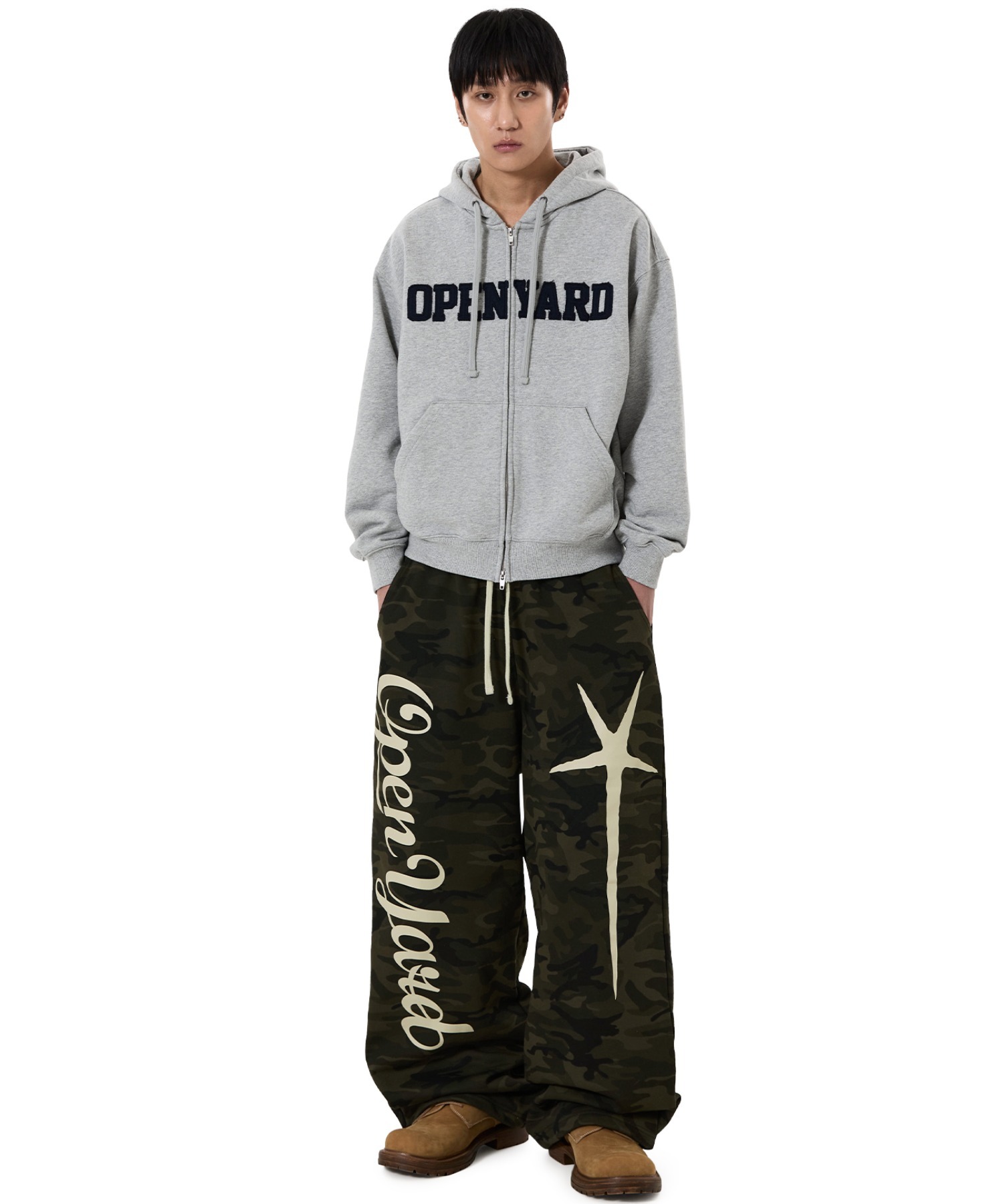 OY/オーワイ』RAW PATCH HOODIE ZIP UP/ローパッチジップアップ