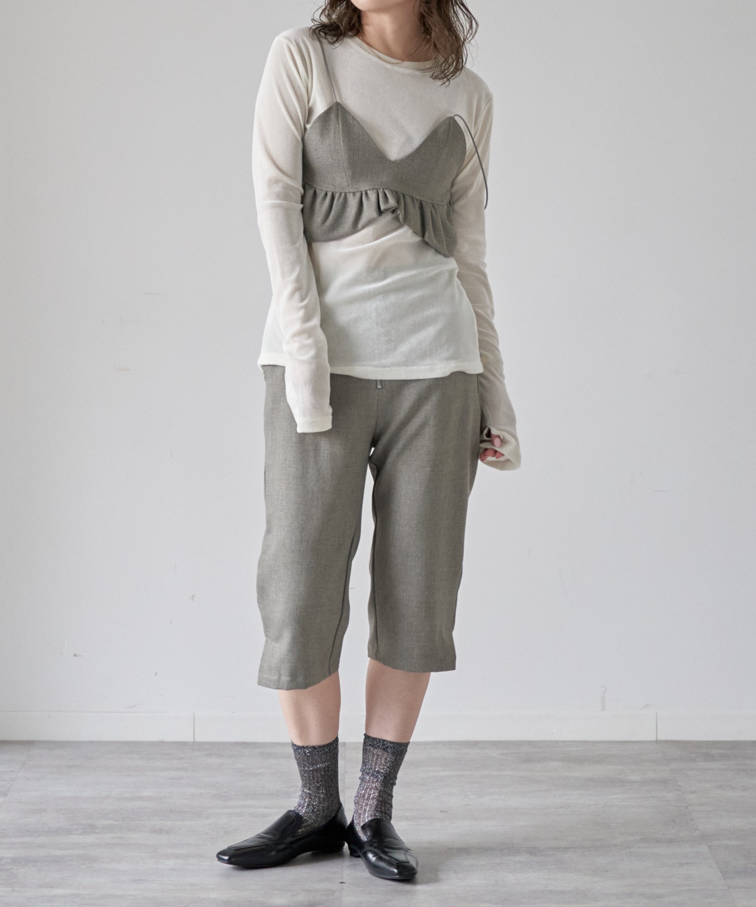 model：162cm. 着用サイズ：FREE
