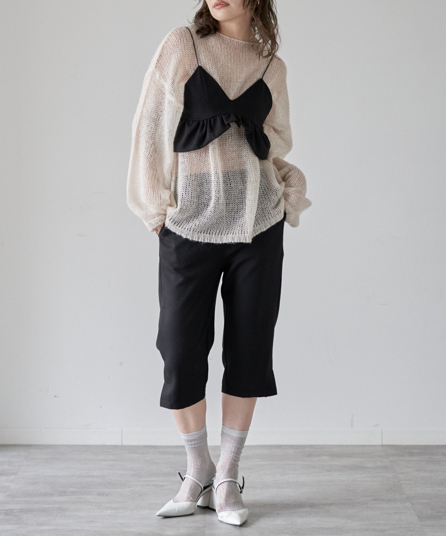 model：162cm. 着用サイズ：FREE