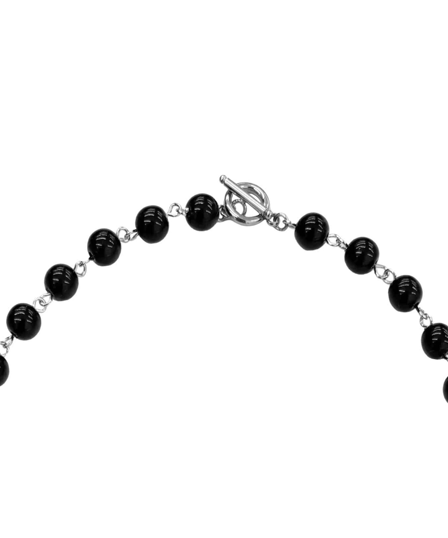 ★OY★HORN BEAD NECKLACE - BLACK★正規品/韓国直送料込/人気 Black Horn Pendant and Batik Bone African Trade Beads