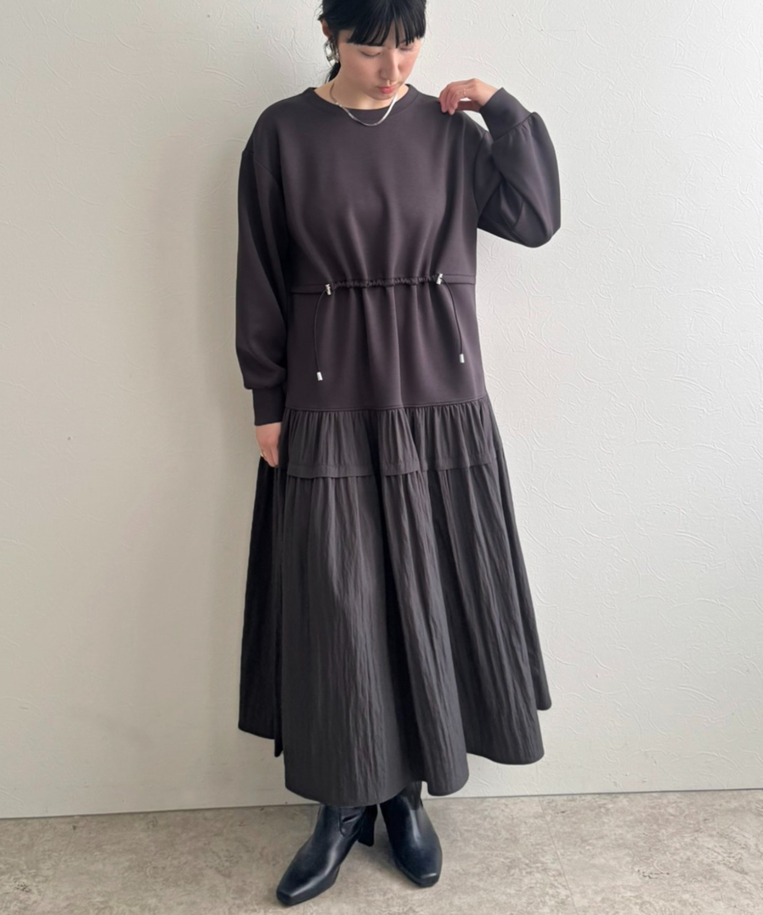 ウエストドロストドッキングワンピース LHELBIE│Eimee Law & LHELBIE