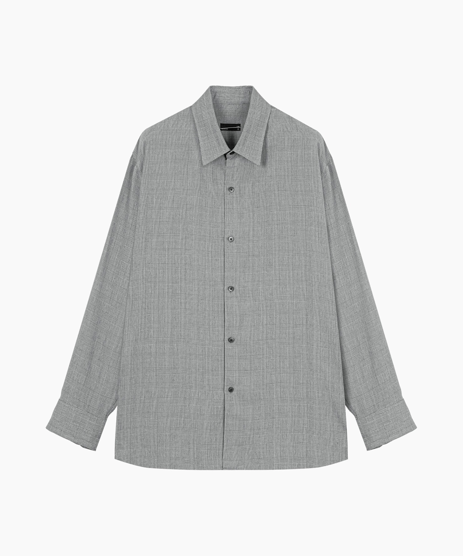 MODAL GLEN CHECK BIG SHIRT — большая рубашка из модала в глен‑чек