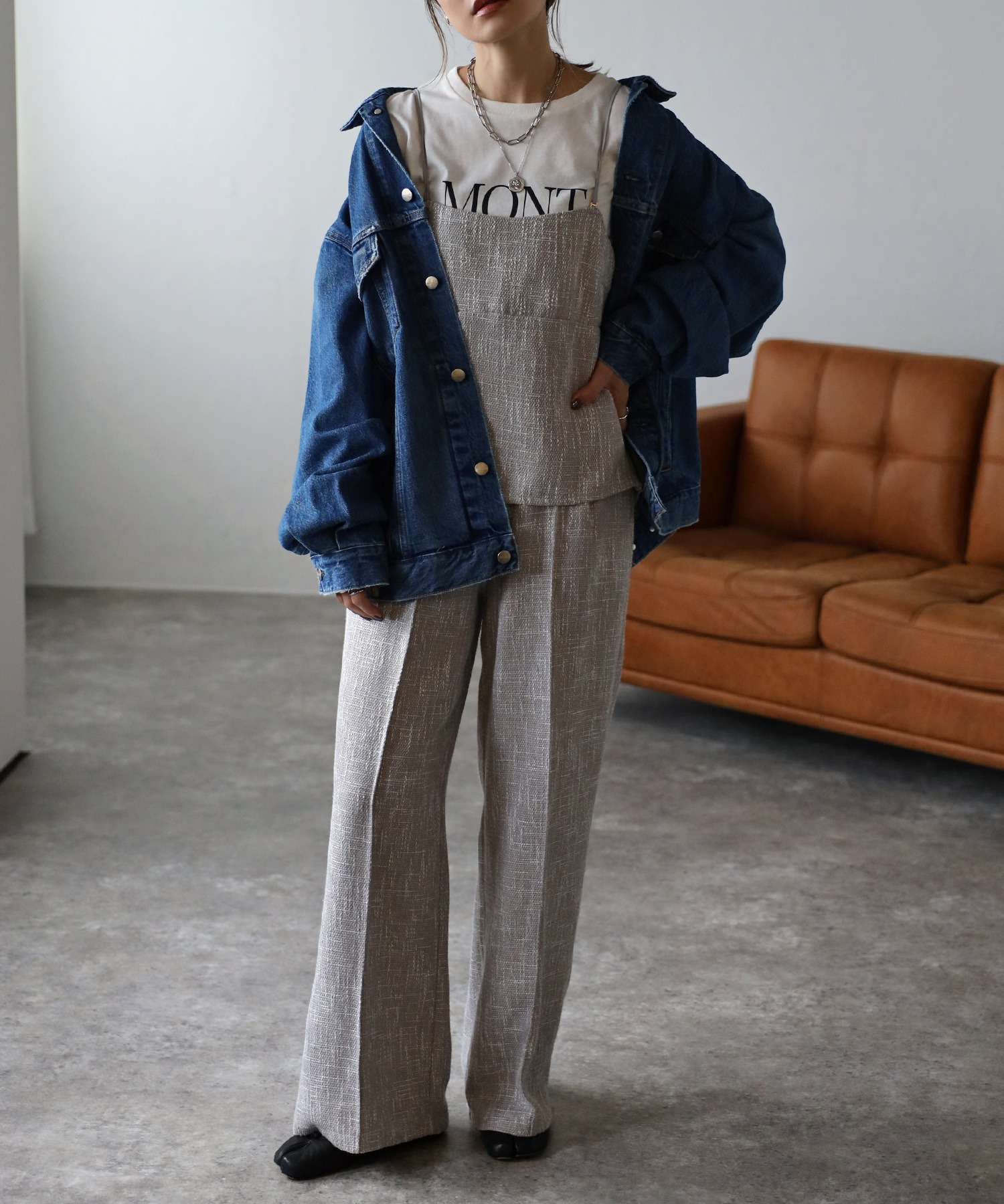 model：H165 着用サイズ：FREE