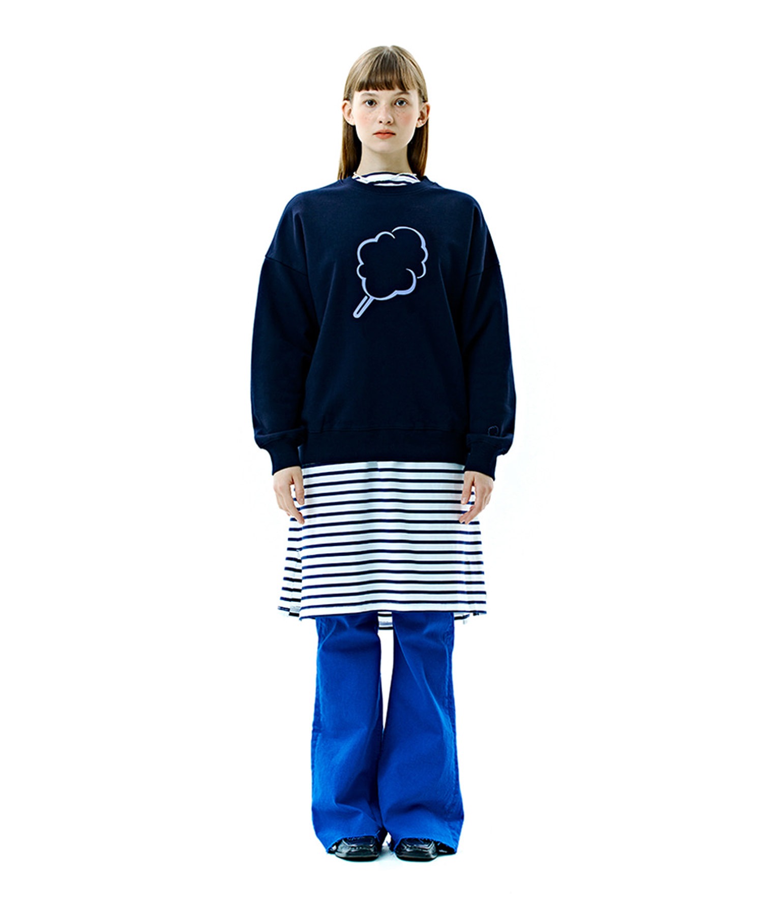A'GEM/9 × .kom『CLOTTY/クロッティ』BIG CC OUTLINE SWEAT
