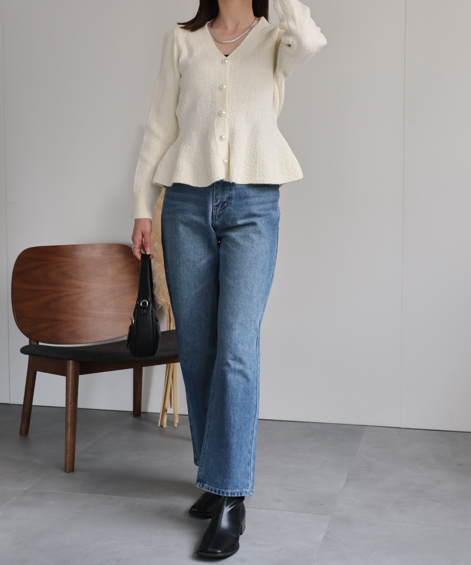 model：162cm 着用サイズ：F