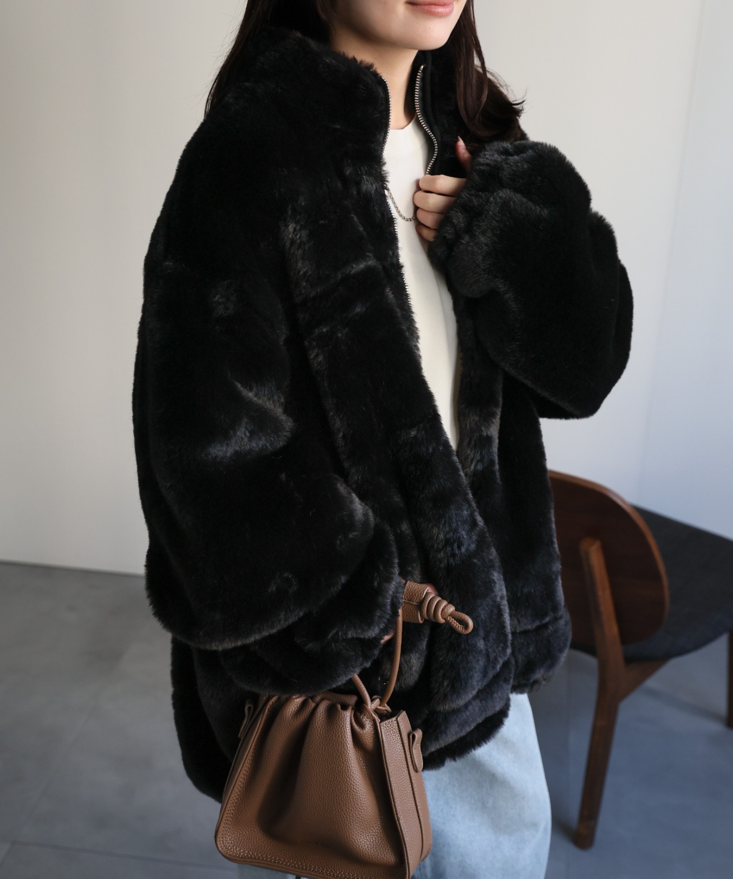 model：156cm 着用サイズ：FREE