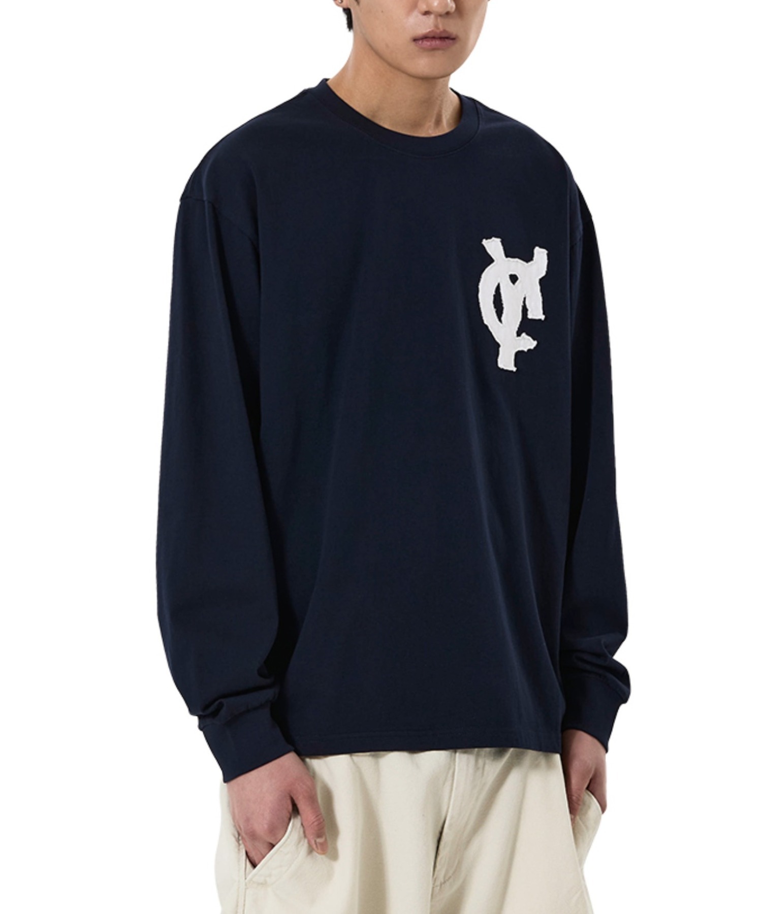 OY ロングTシャツ OY/オーワイ』LOGO PATCH L/S TEE/ロゴパッチ長袖Tシャツ OY│A'GEM/9