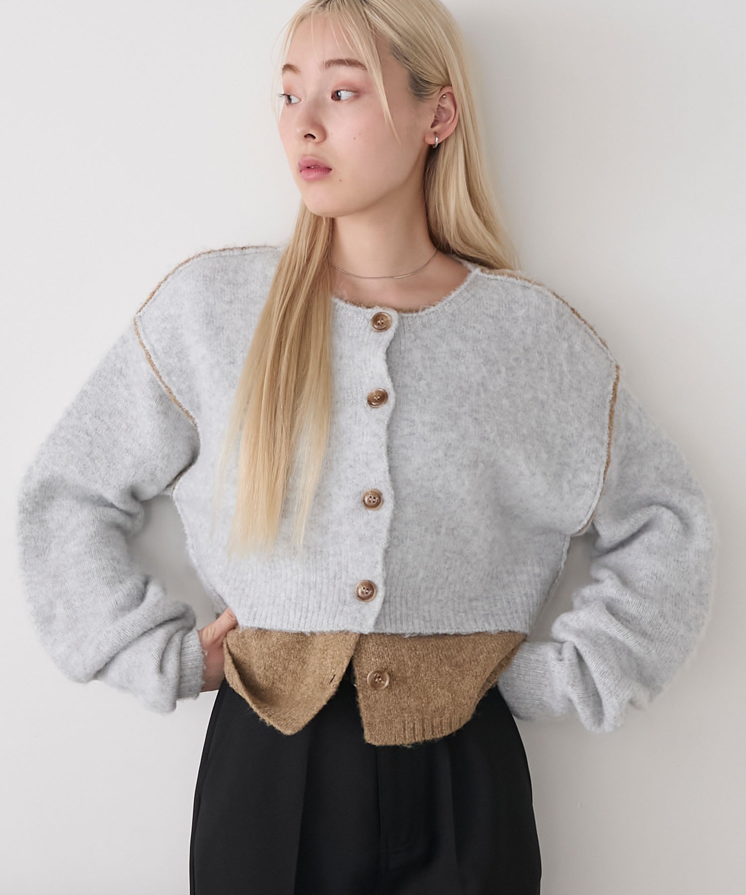 美品★FOXEY NEW YORK★ロゴプレート ショートカーディガン 40 2562606695.jpg?1750304917