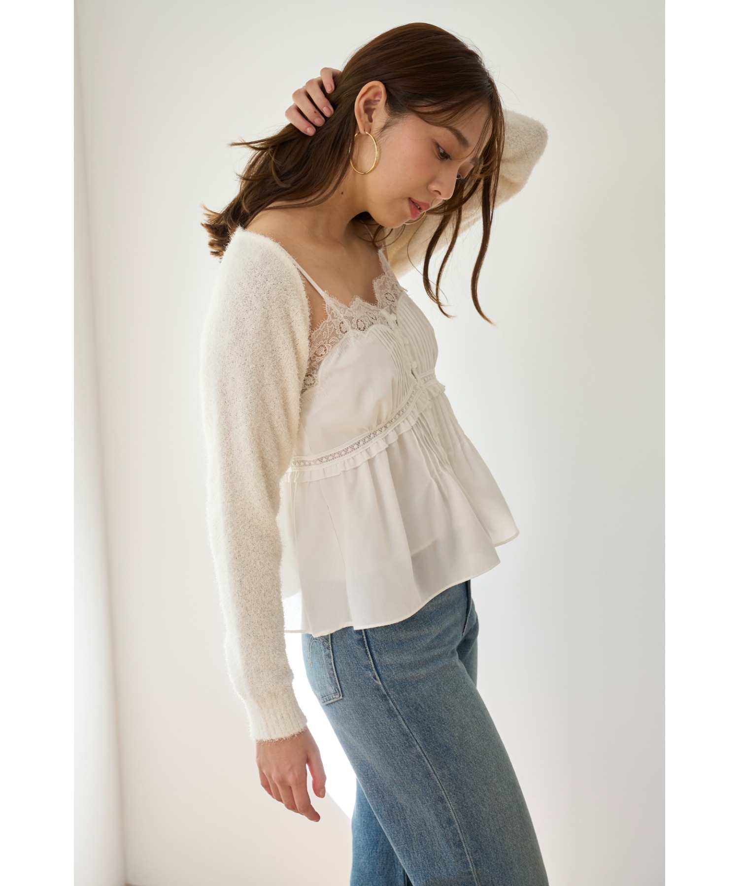 ボレロ×レースキャミセットアップ