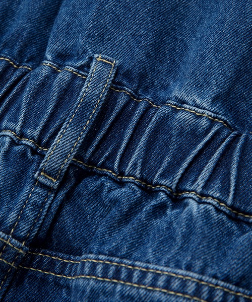 Fano Studios】Elastic waist denim mini dress FC22L018