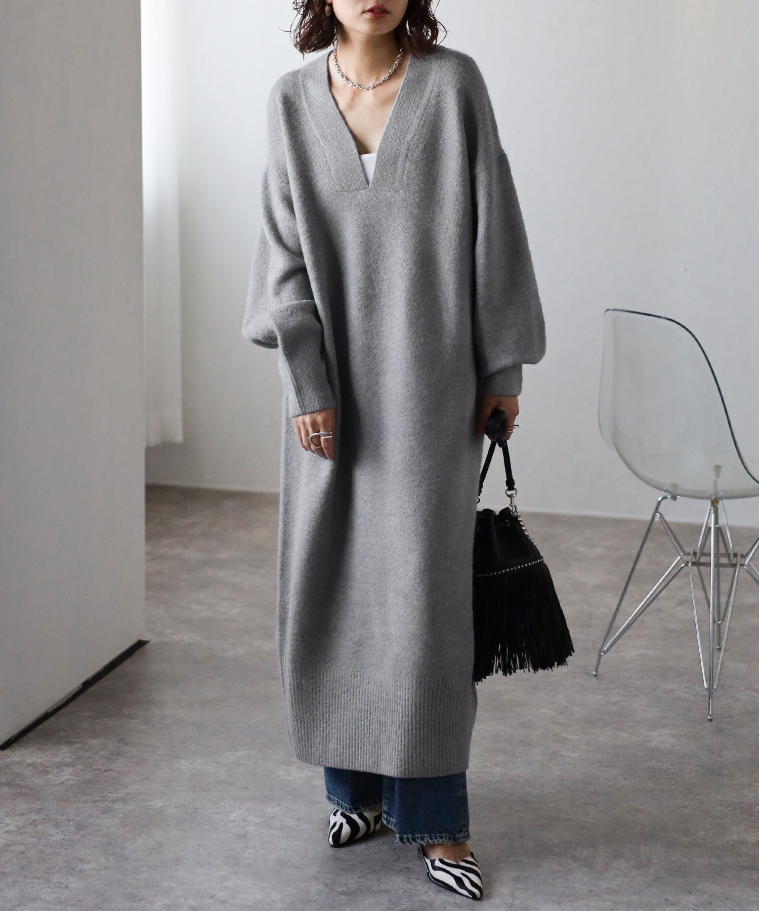model：H158 着用サイズ：FREE