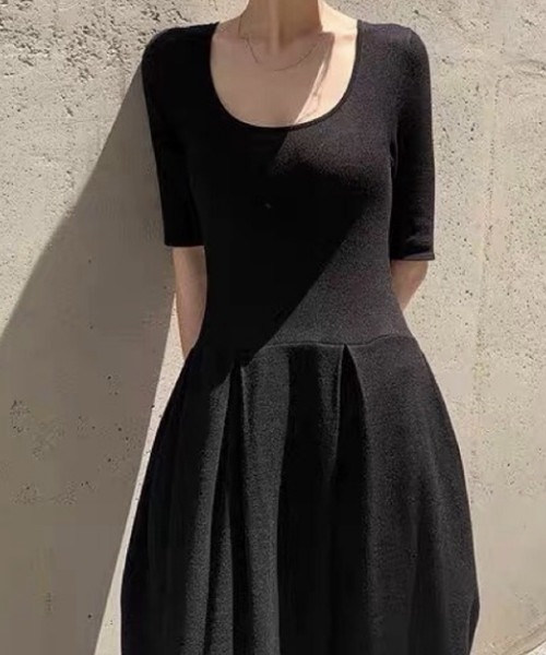 954t*美品 カバナバシュ ロンハーマン コットン タック コクーンワンピース 954t*美品 カバナバシュ ロンハーマン コットン タック コクーン