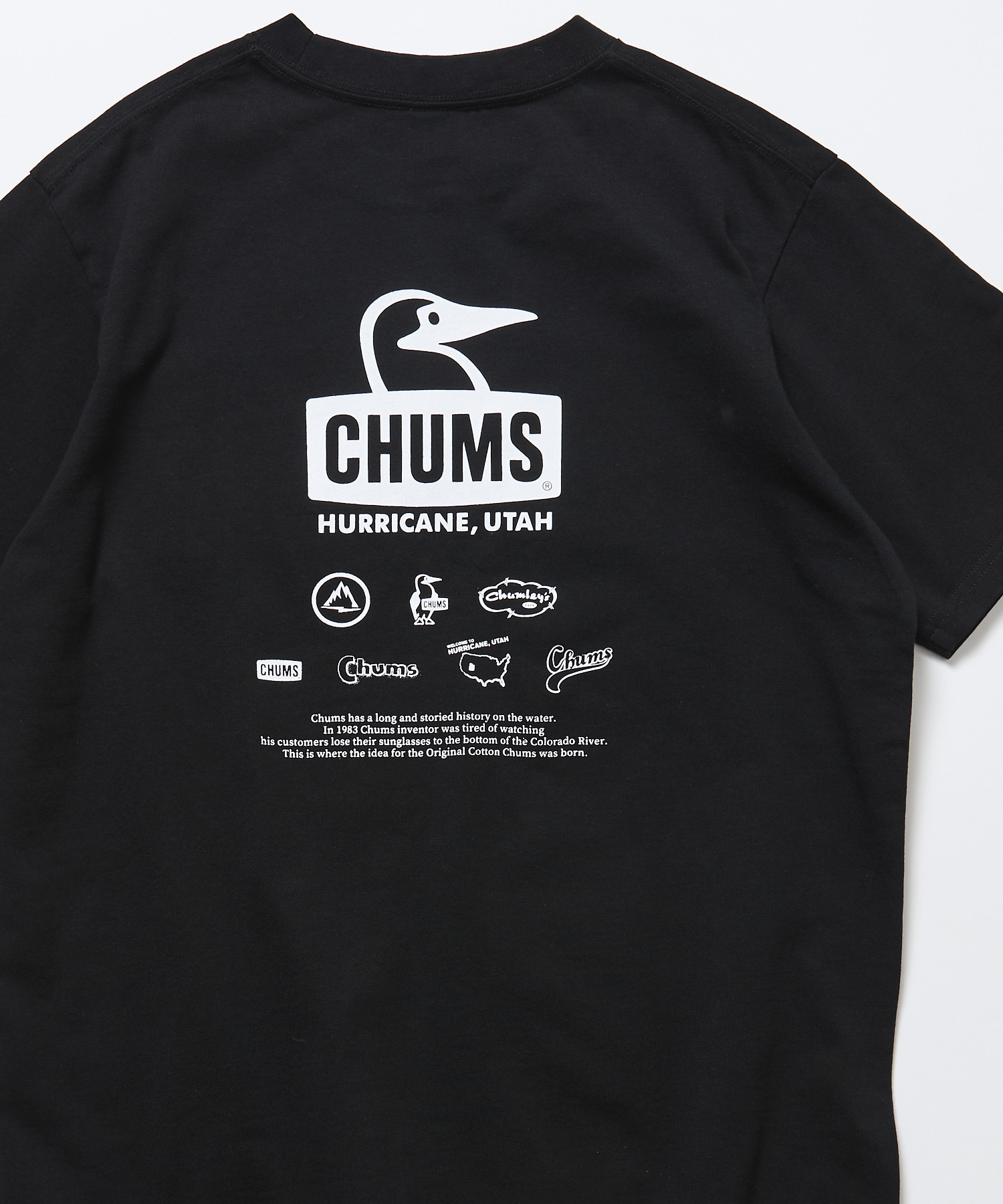 Лимитированная коллекция CHUMS×FREAK’S STORE хисутори бэкпринт круд‑т‑шерт CHUMS