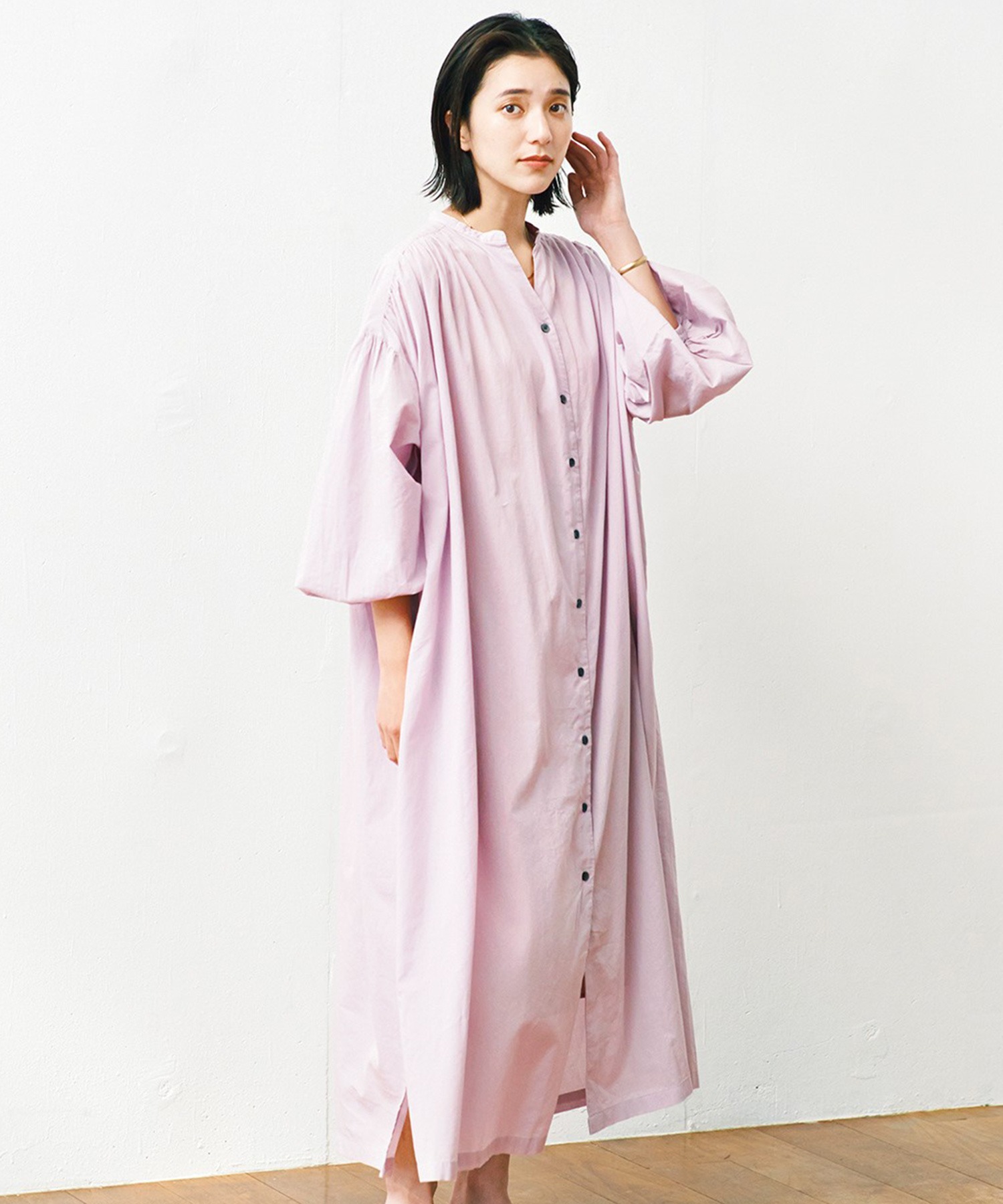 高品質新品 佐藤かなさんプロデュース アヴェクモワ ボリュームスリーブワンピース ラベンダー