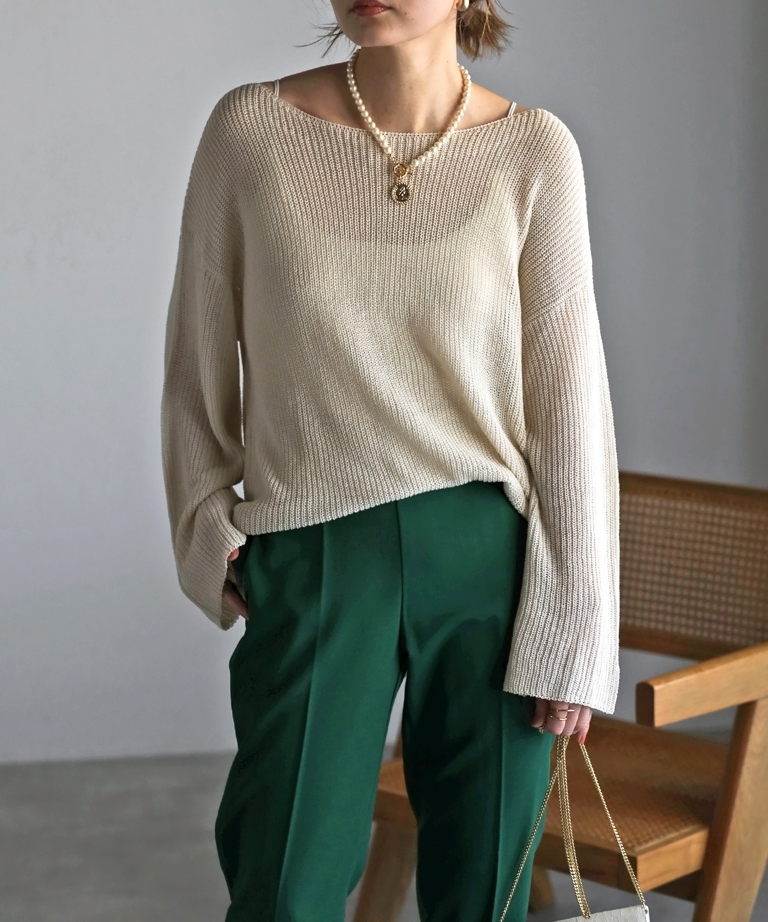 model：H158 着用サイズ：FREE