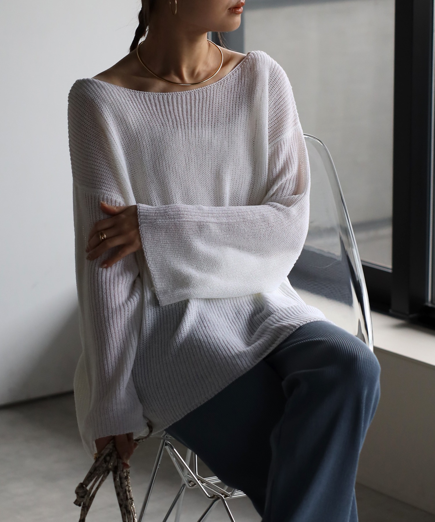 model：H158 着用サイズ：FREE
