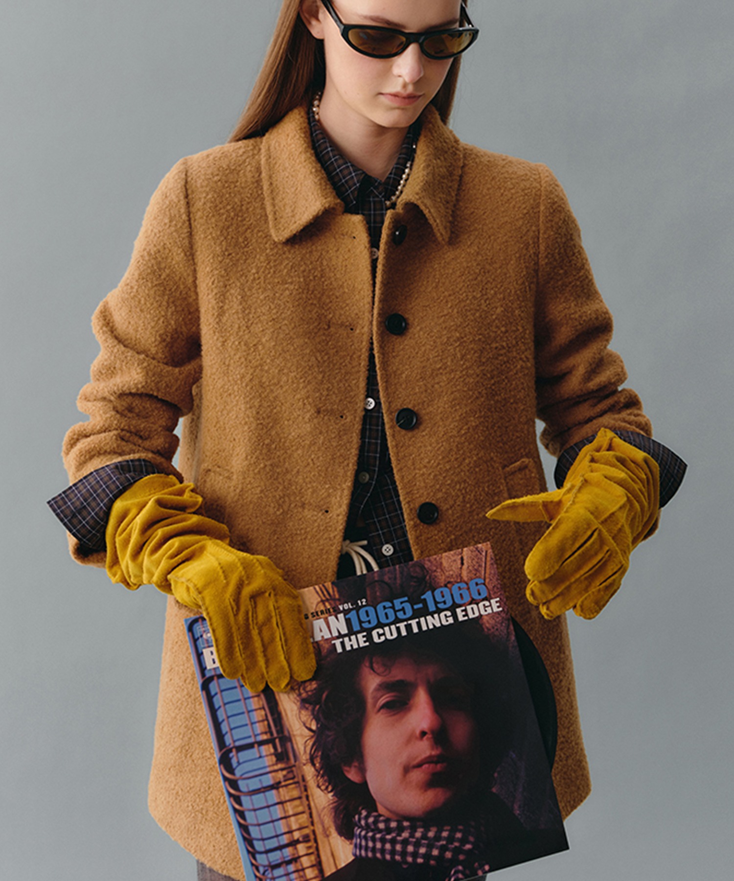 ミドル丈 ウール ステンカラーコート FD24W394【Fano Studios