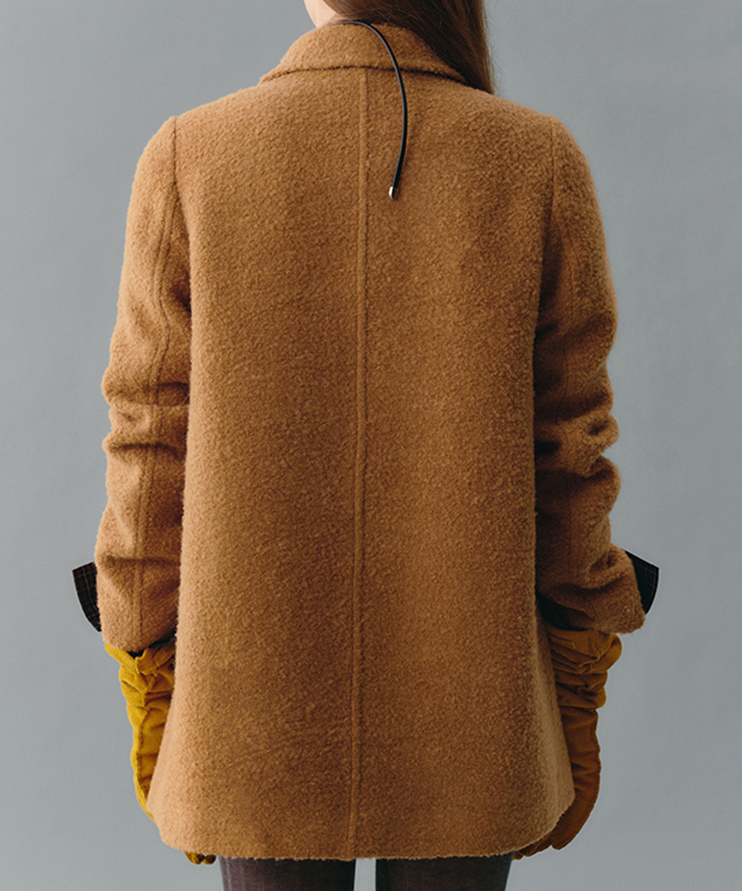 ミドル丈 ウール ステンカラーコート FD24W394【Fano Studios