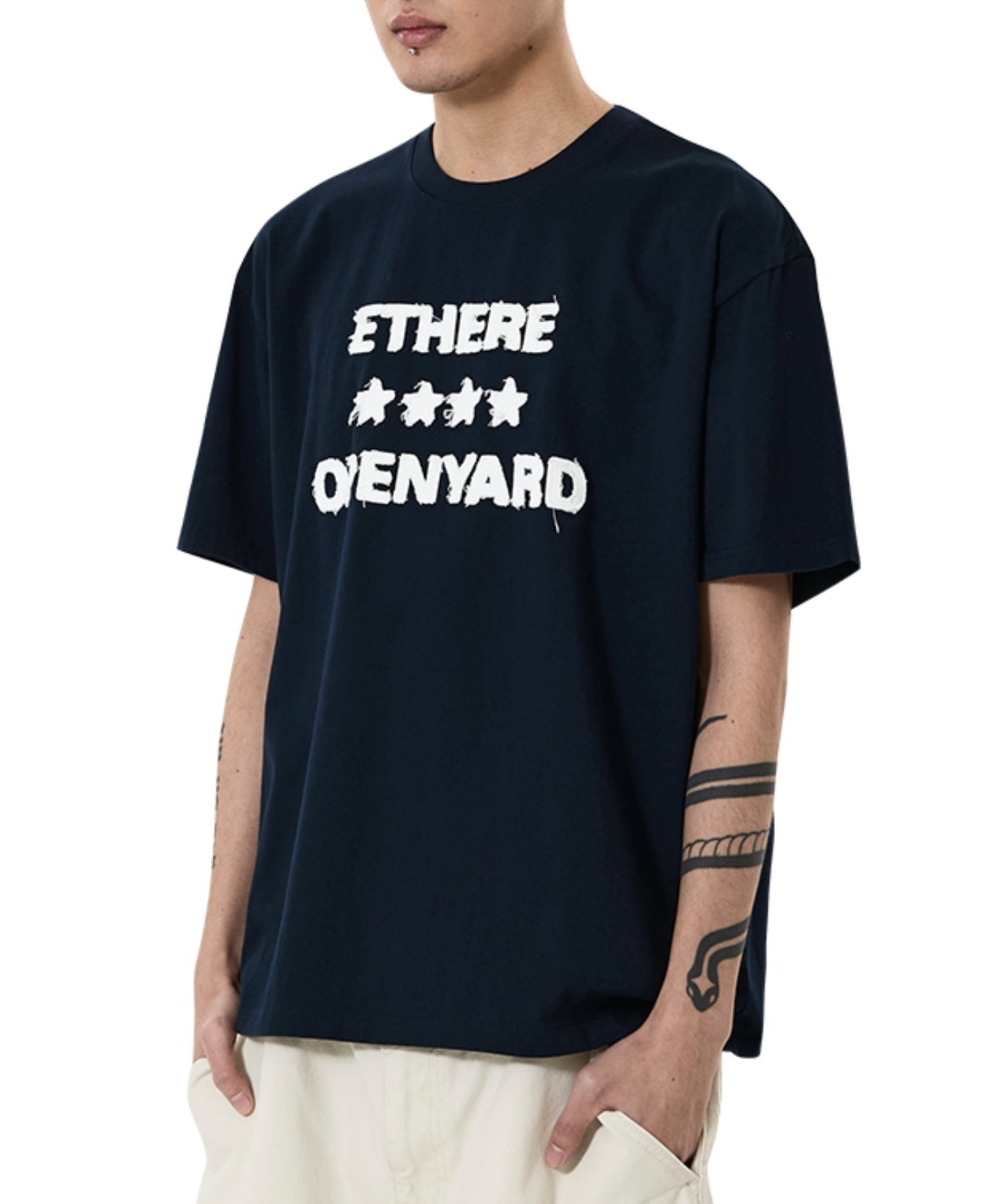 【新品完売品】argue ドライコットンプレーンオーバーワイドTシャツ OY/オーワイ』FRAYED EDGE TEE/フレイドエッジTシャツ OY│A'GEM/9