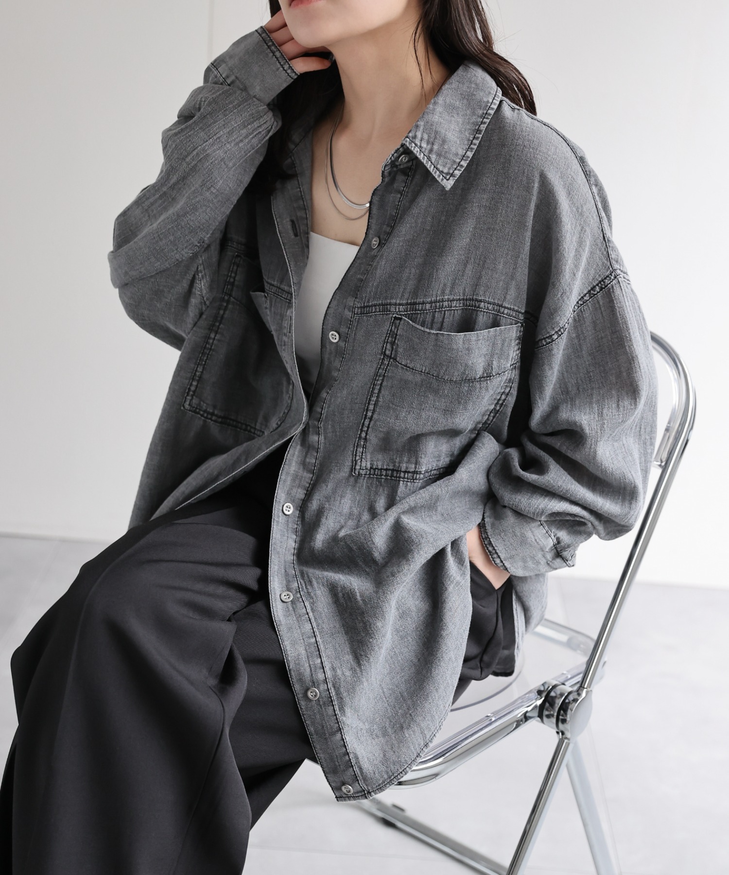 model：156cm 着用サイズ：FREE